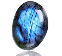 WULILONG Labradorite Healing Stones Thumb Worry Stone Pocket Palm Stone Natural Healing Pocket Stone for Anxiety Relieve Energy Reiki Meditation Healing Crystals