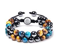WULILONG Mens bracelets,Men's Bead Bracelet For Father's Day Gift to Bring Luck and Prosperity, Christmas Valentine's Day Bracelets Gifts for Boyfriend Husband