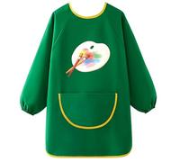 WULIQIUQIU Kids Art Smock Long Sleeve Smocks Waterproof Artist Painting Apron for Children Green M