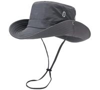 WULIQIUQIU Sun Hat for Men Women Bucket Hat UPF 50+ Breathable Wide Brim UV Protection Fishing Hats Grey