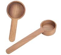 Wulnut Wood Measuring Spoons, 10g Quantity Long Handle Durable Stain Resistant Coffee Scoop for Kitchen Measuring Coffee Beans Tea Milk Powder