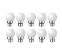 WULUN 10-Pack B22 Bayonet Bulbs 2W G45 Mini Glof LED Light Bulbs (20W Equivalent) Cool White Bulb 220V Colorful Energy Efficient for Party Garland Decoration