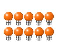WULUN 10 Pack B22 G45 2W Screw Cap Coloured LED Light Bulbs Festoon Party Lights for Indoor Outdoor Use