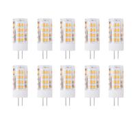 WULUN 10 Pack G4 LED Bulbs 5W 51 SMD 2835LEDs LED lamp AC220V-240V Warm White 3000k Bright LED Bulb 500LM Beam Angle 360 ° Ceramic Base G4 Non dimmable