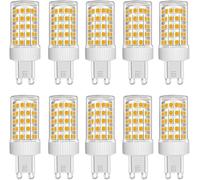 WULUN 10W G9 LED Light Bulb, Warm White, 3000K, Equivalent 150W Halogen, 86 Pcs LED, 1000 LM, 360° Beam Angle, Super Bright, AC 220V-240V, No Flicker Non-Dimmable, 10-Pack