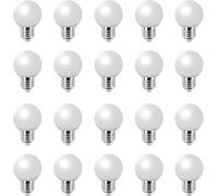 WULUN 20 Pack Warm White E27 Bayonet LED Small Golf Ball Bulbs, Energy Saving Light Bulbs, for Outdoor Garden Patio, Halloween, Christmas, Tree, Fairy Party Night Lights
