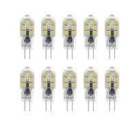 WULUN 2W G4 LED Bulbs Cool White 6000K, Replacement 20W Halogen Bulb, Non Flicker AC/DC 12V Energy Saving G4 LED Capsule Light Bulbs, Non-Dimmable, 10 Pack