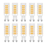 WULUN 5W G9 Led Bulbs, Equivalent to 50W Halogen Bulb, 500lm, 3000K Warm White, AC 220-240V, No Flicker, Non-Dimmable, Energy Saving G9 Bulb, for Chandeliers Home Lighting Decor, 10 Pack