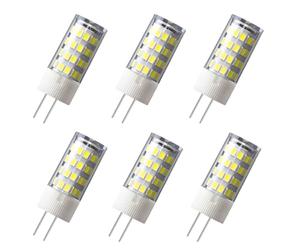 WULUN 6-Pack G4 AC/DC 12V LED Light Bulb, 5 Watt, 500 Lumen, Cool White 6000K, 360° Beam Angle, 50W Equivalent, G4 Halogen/Xenon/Incandescent Replacement Bulb, Not-Dimmable