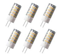 WULUN 6-Pack G4 AC/DC 12V LED Light Bulb, 5 Watt, 500 Lumen, Warm White 3000K, 360° Beam Angle, 50W Equivalent, G4 Halogen/Xenon/Incandescent Replacement Bulb, Not-Dimmable