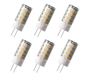 WULUN 6-Pack G4 AC/DC 12V LED Light Bulb, 5 Watt, 500 Lumen, Warm White 3000K, 360° Beam Angle, 50W Equivalent, G4 Halogen/Xenon/Incandescent Replacement Bulb, Not-Dimmable