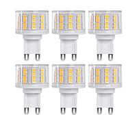 WULUN 6 Pack G9 5W LED Light Bulbs, 52 Led Chips, Equivalent to 50W Halogen Bulbs, 500LM, 3000K Warm White, 360° Beam Angle, AC 220-240V, Non-Dimmable,