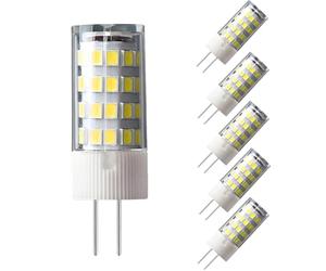 WULUN 6pack G4 LED Bulb 5W LED Bulbs, 51 SMD 2835 LEDs, Cool White 6000K, LED Light Lamp Super Bright 500LM LED Bulb, AC/DC 12V