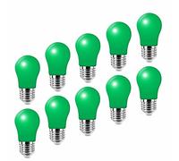 WULUN A50 3W Color Green LED Bulbs, E27 Screw Base, AC/DC 220-240V, High Brightness,Festival Decorative Atmosphere,Energy Saving, 10Pack