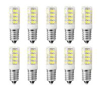 WULUN E14 LED Light Bulb 5W, Cool White 6000K LED E14 Bulb, 50W Incandescent Equivalent, 500LM SES Small Edison Screw Cooker Hood Bulb for Home Lighting Fridge, AC 220-240V Non-Dimmable, 10 Pack