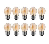 WULUN E27 4W LED Filament Bulbs, Amber Glow 2700K, 4W Equivalent 40W Halogen, 400 LM, Amber Glass, Edison G45 Mini Spherical Light, AC 220-240V, Non-Dimmable, for Decorative Lighting, 10 Pcs