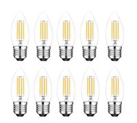 WULUN E27 C35 LED Bulbs, 4W Equivalent 40W Halogen, 400LM Soft Warm White 3000K, AC/DC 220V-240V, 360°Beam Angle, Non-Dimmable, CRI>85, Candle Decoration Light Bulbs, 10 Packs