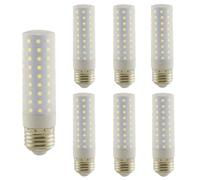 WULUN E27 LED Corn Bulbs, Energy Saving Lamps with Frosted Cover, 12W Equivalent 120W Halogen, 1200LM Cold White 6000K, AC/DC 110V-240V, 360°Beam Angle, Edison Screw Bulbs, Non-Dimmable, 6 Pcs