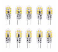 WULUN G4 LED Bulbs 2Watt, AC/DC 12V, Cool White 6000K LED Lamps, 20 Watt Halogen Bulbs Equivalent, 360°Beam Angle, 200lm, Non Dimmable, Pack of 10