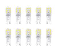 WULUN G9 3W LED Bulbs, Equivalent to 30W Halogen, 6000K Cold White, 300lm, LED Bulb Energy Saving, for Home Decorative Lighting Crystal Lamp, Non-Dimmable, 10 Pcs