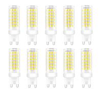 WULUN G9 9W Led Bulbs, Equivalent to 90W Halogen Bulb, 900lm, 6000K Cool White, Energy Saving G9 Bulb, for Chandeliers Home Lighting Decor, AC 220-240V, No Flicker, Non-Dimmable, 10 Pack