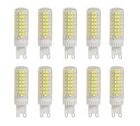 WULUN G9 LED Bulbs 7W, G9 Light Bulb Cool White 6500K, Equivalent to 70W Halogen Bulbs, Non-Dimmable, No Flicker, Energy Saving LED Light Bulbs, 700LM, AC220-240V, 10 Packs