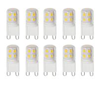 WULUN G9 LED Light Bulb 2W Cool White 6000K, 20W 25W Halogen Bulbs Replacement, Non Dimmable, G9 Pin Base Light Bulb, AC220-240V, 360°Beam Angle, 10 Pack