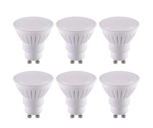 WULUN GU10 10W LED Bulbs with Milky White Surface, Ceramics Base, 10W Equivalent 90W Halogen, 1100LM Cold White 6000K, AC/DC 85V-265V, 110°Beam Angle, Non-Dimmable, CRI>85, 6 Pack