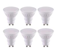 WULUN GU10 9W LED Bulbs with Milky White Surface, Ceramics Base, 9W Equivalent 80W Halogen, 1000LM Cold White 6000K, AC/DC 85V-265V, 110°Beam Angle, Non-Dimmable, CRI>85, 6 Pack