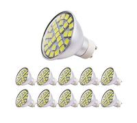 WULUN GU10 LED Bulb 5W, 29 x 5050 SMD LEDs, Big Led Chips, 50W Halogen Bulb Replacement, 6000K Cool White, 500LM, 120°Beam Angle Spotlight Bulbs, AC 220-240V, Pack of 10
