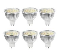 WULUN MR16 GU5.3 LED Light Bulbs-Pack of 6 Units, 6W LED Warm White 3000K, 60W Halogen Spotlight Bulbs Equivalent, AC/DC 12V, 550 Lumens, 120 Degree Focus Beam Angle, Non Dimmable