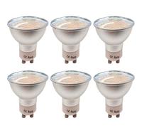 WULUN Pack of 6 GU10 5W LED Spotlight Bulbs, Warm White 3000K, 5W Equivalent 50W Halogen, 500LM, 60 LEDs, AC 220-240V, 110 ° Beam Angle, Non-Dimmable, for Recessed Track Light, Range Hood, Kitchen