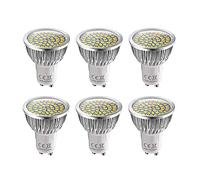 WULUN Pack of 6 GU10 6W LED Spotlight Bulbs, 6W Equivalent 60W Halogen, 550LM Warm White 3000K, AC 85V-265V,120° Beam Angle Reflector Lamps, Non-Dimmable