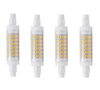 WULUN R7S 78mm 7W Linear LED Bulbs, 3000k Warm White, Ceramic Body,70 watts Equivalent, AC/DC 220-240V,700 Lumens，Non-dimmable，4pcs