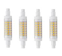 WULUN R7S 78mm 7W Linear LED Bulbs, 4000k Neutral White, Ceramic Body,70 watts Equivalent, AC/DC 220-240V,700 Lumens，Non-dimmable，4pcs