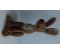 WULYDERMY Hare Needle Felt Kit Rare Breed British Wool makes 4 hares Brown/grey/white