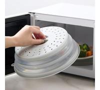 WUMEIJIAJU Cookware Lids, Microwave Food Cover - Grey, BPA Free TPR, Collapsible Design, Multi-Purpose, Dishwasher Safe