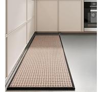 WUMEIJIAJU Kitchen Rugs, 45x120cm Kitchen Mats Non-slip, Washable Kitchen Floor Rugs Absorbent Runner Carpets for Kitchen, Front of Sink, Entryway, Hallway, Laundry (Black)