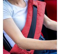 Wumimi Mastectomy Pillow Post Surgery Seat Belt Pillow Cushions Pads Protector for Breast Cancer Port Pacemaker Heart Surgery C-Section Recovery (Red)