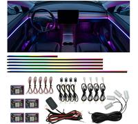 WUMOTIX Interior Car Strip Lights Dreamcolor Acrylic Car Decorative Lights with Smart APP Control Multicolor Neon Internal Lighting Kit Music&DIY Function Ambient Fiber Optic Strip LEDs