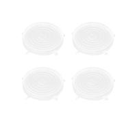 WUMUZAI 4 Pack 16.5cm Reusable Silicone Stretch Lids, Silicone Bowl Covers for Food Storage, Universal Stretchable Lids for Containers Produce, Elastic Expandable Seal Cover, Microwave Freezer Safe