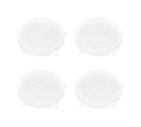 WUMUZAI 4 Pack 18.5cm Reusable Silicone Stretch Lids, Silicone Bowl Covers for Food Storage, Universal Stretchable Lids for Containers Produce, Elastic Expandable Seal Cover, Microwave Freezer Safe