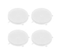 WUMUZAI 4 Pack 20.5cm Reusable Silicone Stretch Lids, Silicone Bowl Covers for Food Storage, Universal Stretchable Lids for Containers Produce, Elastic Expandable Seal Cover, Microwave Freezer Safe