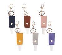 WUMUZAI 6 Pack Keychain Alcohol Spray Bottle, Mini Travel Size Spray Bottle 30ml, Portable Refillable Hand Sanitizer Bottle Case Holder, Empty Small Perfume Spray Bottle for Water Soap Lotion, B