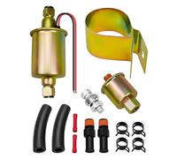 WUMZIJ Universal 6V Electric Fuel Pump with Installation Kit, Fit for Carbureted Models E8011 & SP1124, 5-8 Psi, 5/16 Inlet & Outlet, 6 Volt Inline Type Electric Fuel Transfer Pump