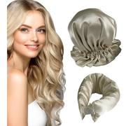 WUMZIRA Set of 2 Curlers for Bushing, Hair Curler, Curling Roller, Curling Roller, Heatless Curler, Velvet, Soft Headband Curler for Medium Long Hair (Kaki)