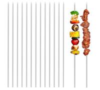 WUMZIRA Set of 25 Stainless Steel Barbecue Skewers, Barbecue Cutlery Set for Camping Grill, Sticks Roasting Sticks, Kebab Skewers, Campfire Grill Fork for Meat, Vegetables