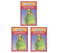 WUNDAPETS 3 PACK KAGESAN RED BIRD CAGE SAND PAPER SHEETS 3 x 5 PCK = 15 SHEETS 43CM X 28CM