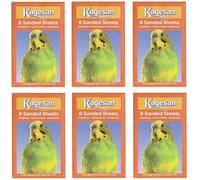 6 PACK KAGESAN ORANGE BIRD CAGE SAND PAPER SHEETS 48 SHEETS 35 X 21 CM 14 X 8"