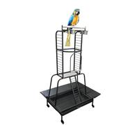 WUNDAPETS BUCKINGHAM ANTIQUE BLACK PARROT STAND BIRD METAL PLAY STAND PERCH